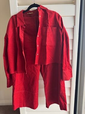 Burnt Orange Corduroy Two-Piece Set! 🧡🍊